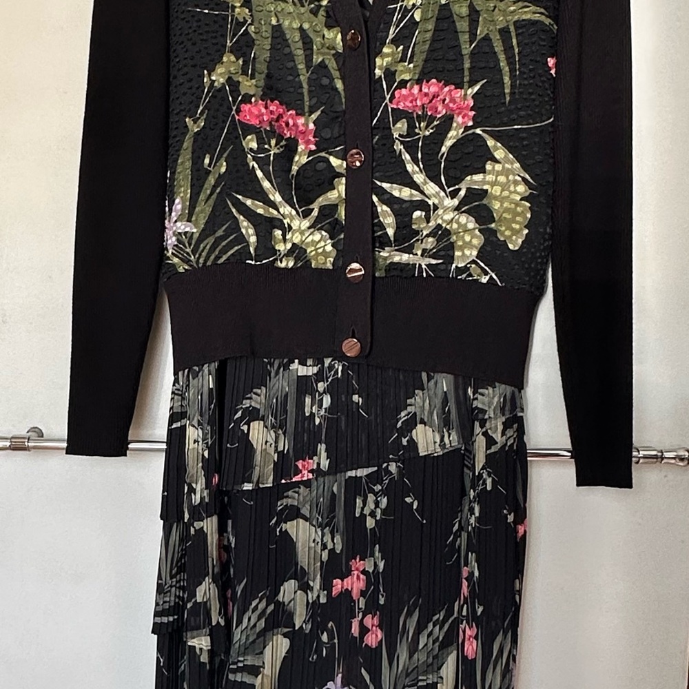 Ted Baker Malinae Highland Tiered Pleated Midi Dress